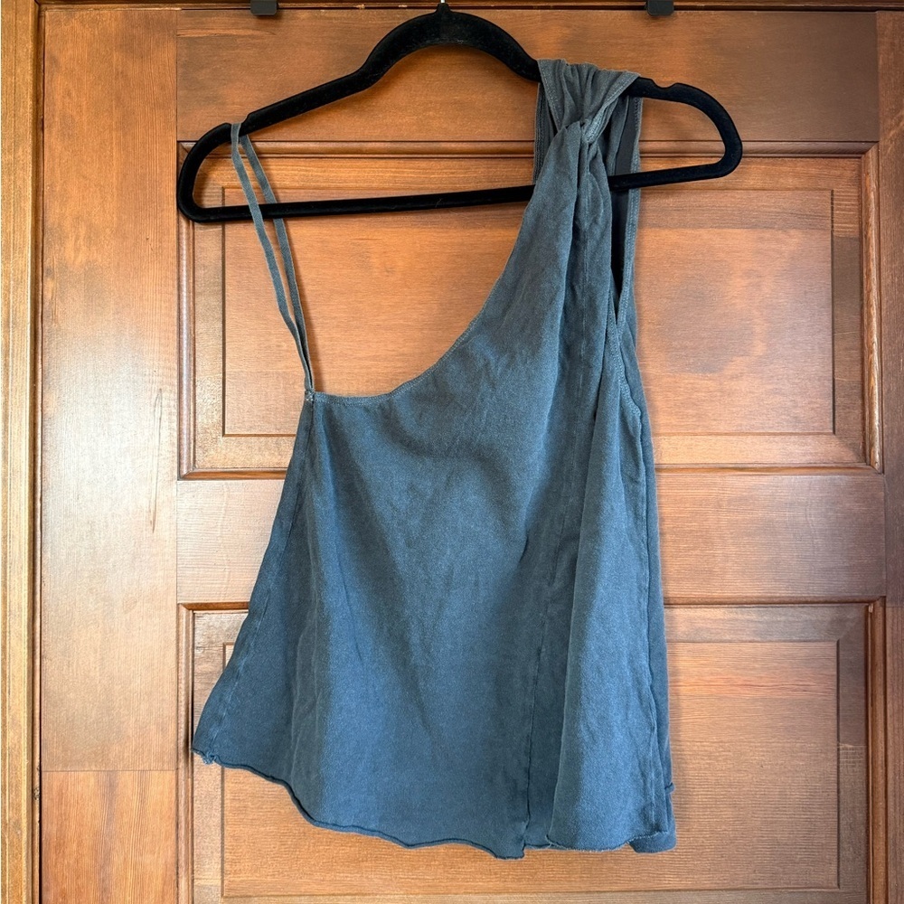 Unsubscribed One Shoulder Cotton Top